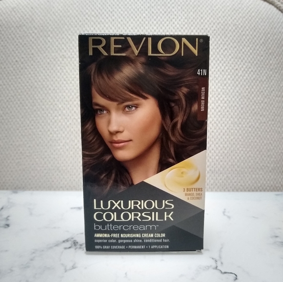 Revlon Luxurious Colorsilk Buttercream Cream Color Medium Brown 41N - Picture 1 of 6